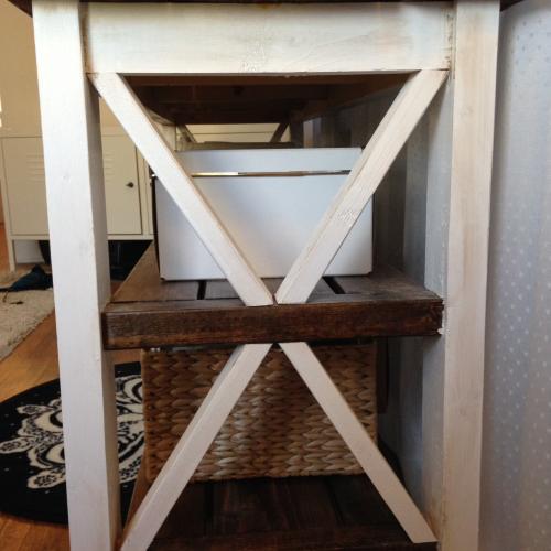 Cottage Chic "X" TV Stand