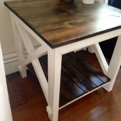 Cottage Chic "X" Side Table
