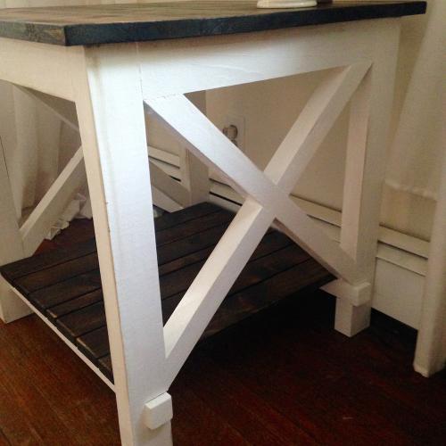 Cottage Chic "X" Side Table