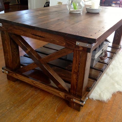 Industrial "X" Coffee Table